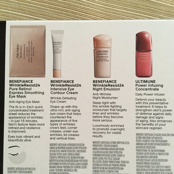Shiseido 4-piece Skincare Set: Benefiance Wrinkle Resist & Ultimune Concentrate - Picture 6 of 16